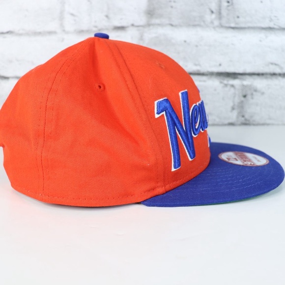New Era New York Knicks Snapback Hat - Orange and Blue - Picture 2 of 8